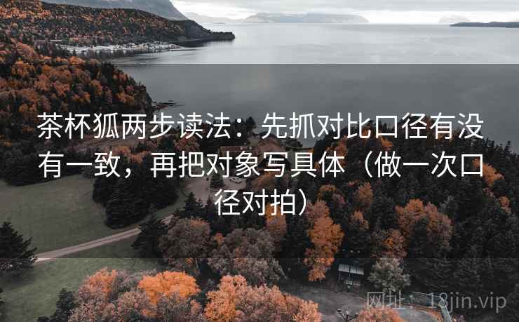 茶杯狐两步读法：先抓对比口径有没有一致，再把对象写具体（做一次口径对拍）
